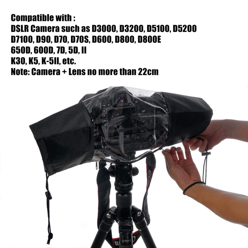 [Australia - AusPower] - WANBY Camera Rain Cover Professional Waterproof Nylon Sleeves DSLR Camera Rain Cover Protect for Rain Snow Dust Sand 