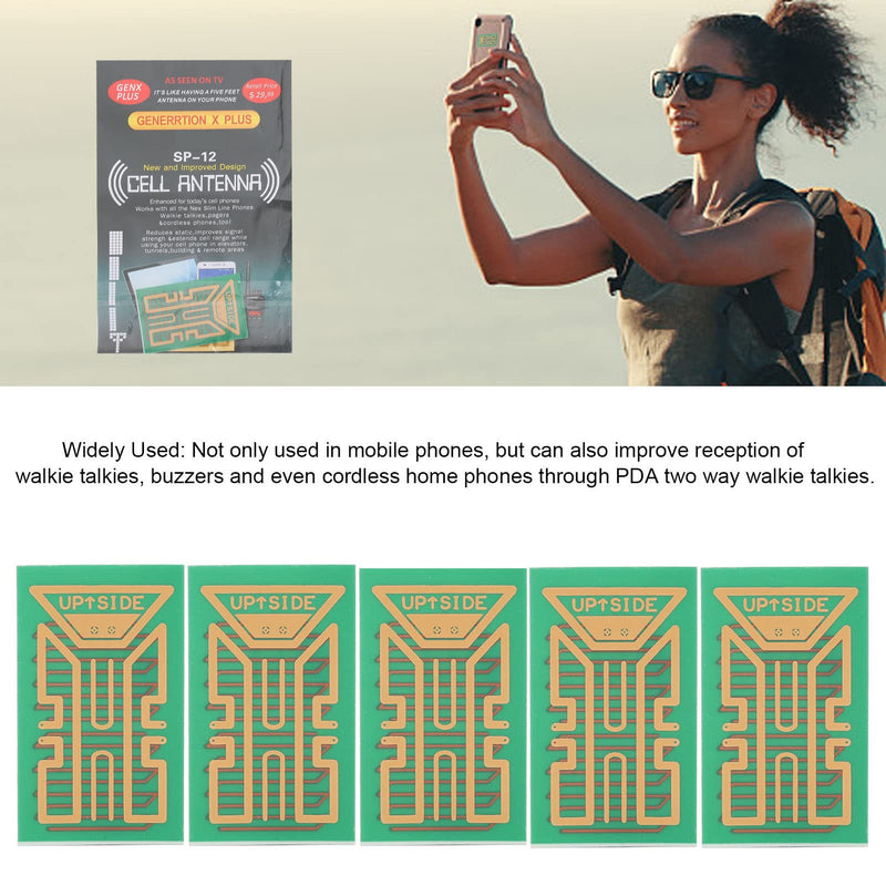[Australia - AusPower] - PUSOKEI 5Pcs Phone Signal Stickers,Mobile Phone Signal Enhancement Stickers,Signal Antenna Booster Stickers,Improve Signal in Elevators/Mountaineering/Tunnels,Support Two‑Way Radios,Buzzers 