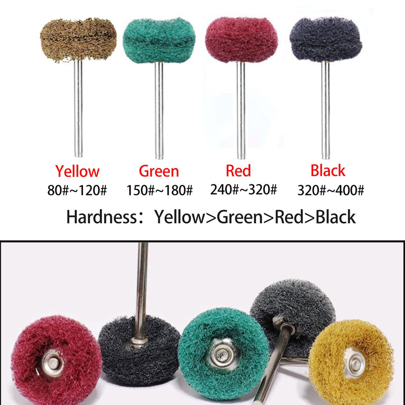 [Australia - AusPower] - 80pcs 25mm Sanding Disc Polishing Sanding Disc for Dremel - Metal Grinding Attachment with 3mm Handle Rotary Tool 