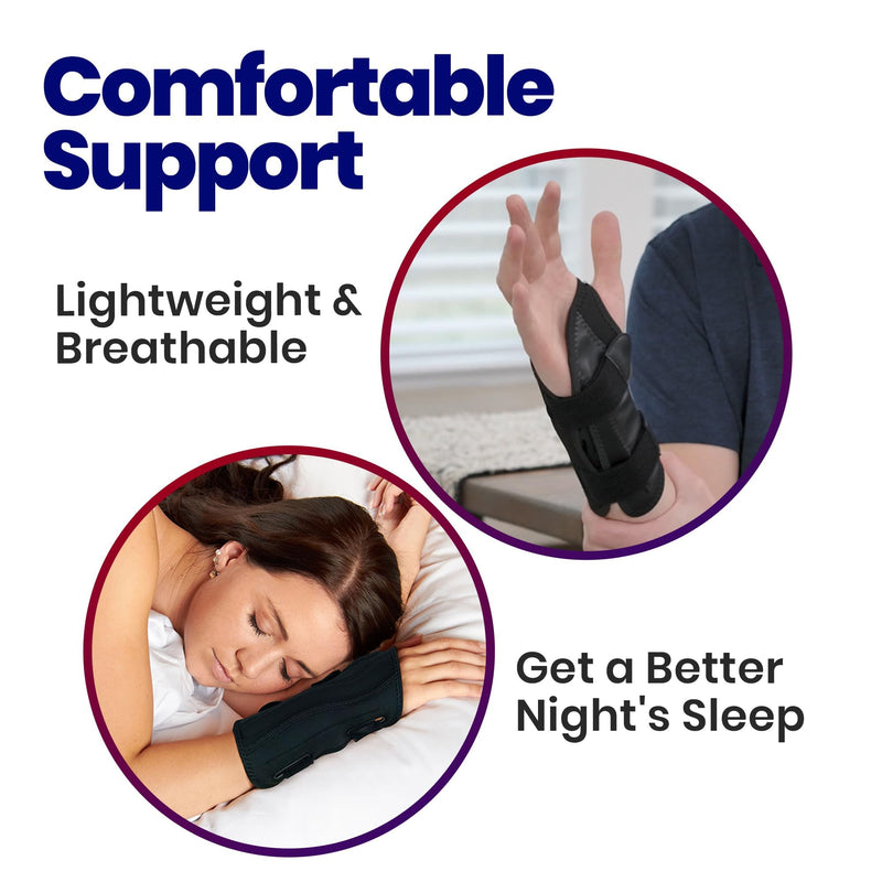 [Australia - AusPower] - Carpal Tunnel Wrist Brace Night Support | Arm Brace Wrist Guard | Wrist Splint & Hand Brace | Carpal Tunnel Syndrome & Wrist Tendonitis Pain Relief Forearm Compression | Men Women (Right Wrist Brace) Fits Most Right 