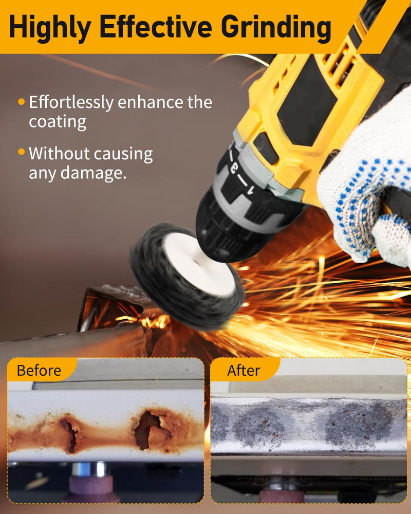 [Australia - AusPower] - 2" 10Pcs Strip Disc with 1/4" Hex Shank, Paint Stripper Wheel for Rust Removal Removing Paint, Cleans Welds. 10Pcs(black) 