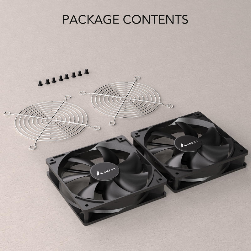 [Australia - AusPower] - ANEXT, 120mm 12V DC Fans, Moisture-Proof Fan 2 Packs, 3000 RPM High Speed, 3 Wires 3-Pins Waterproof Fan, for RV Refrigerator 