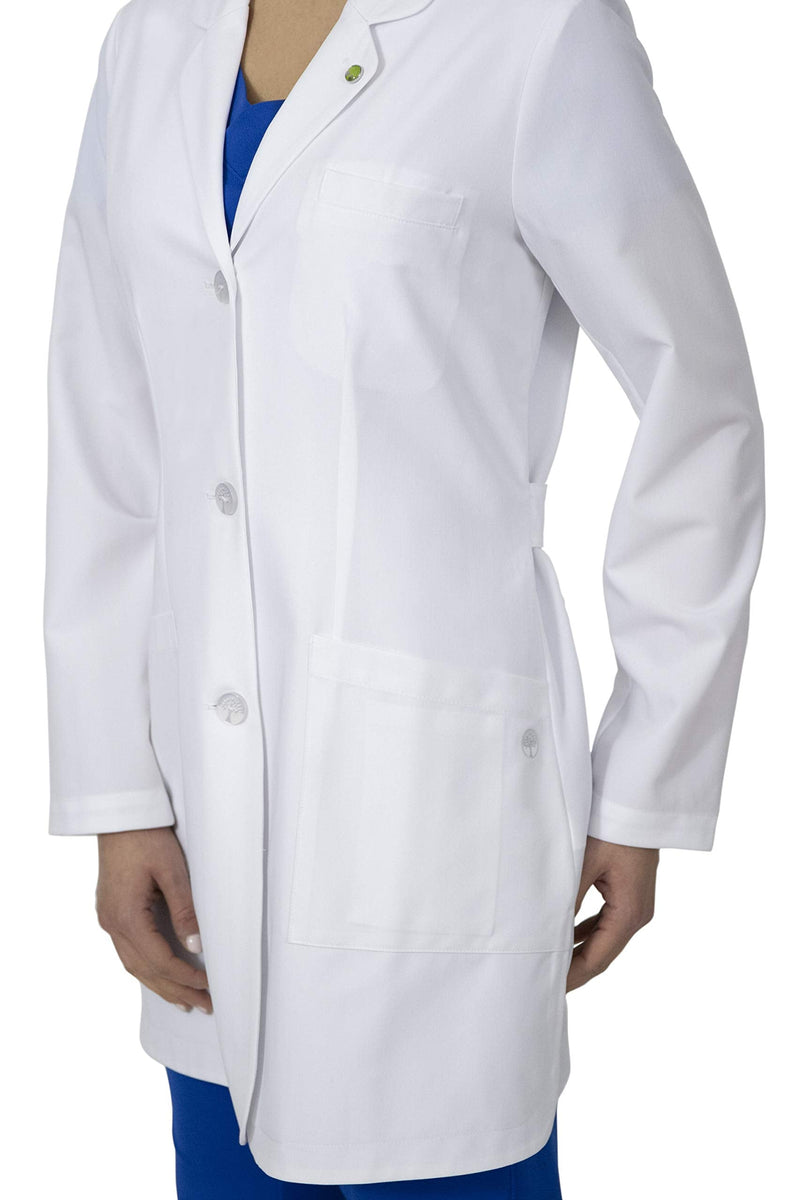 Healing Hands Lab Coat For Woman Coat Fiona with 4 Pockets, Fluid Barrier, Easy Care, and 360° Stretch Fabric 5101 White Medium