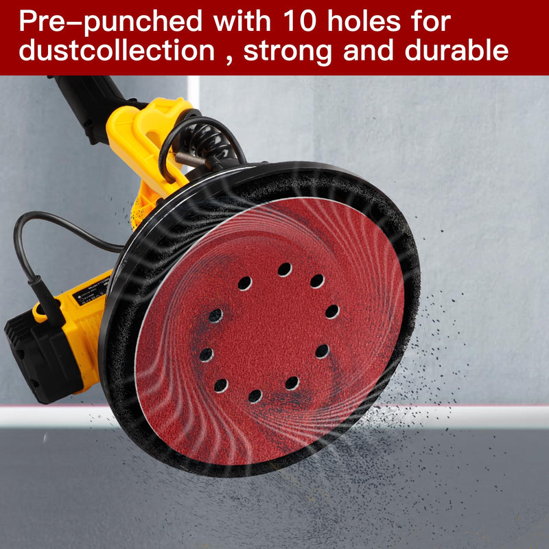 [Australia - AusPower] - ZHJAN Pack of 20 Sanding Discs, 225 mm/9 inch/10 Hole Velcro Sandpaper Set, 2XP x 40/P60/P80/P100/P120/P150/P180/P240/P320/P400 for Drywall Sanders, Ceiling Sanders, Sanding Discs ZHJAN Pack of 20 drywall sander sanding discs 