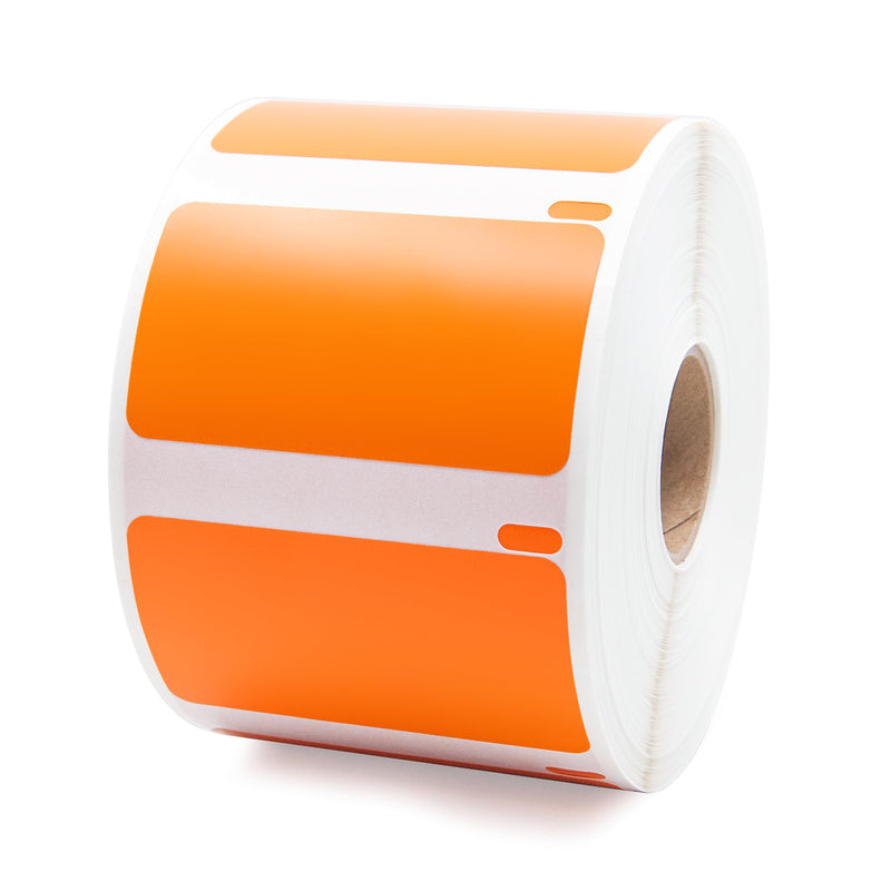 LabelValue LV-30334O 2-1/4" x 1-1/4" Orange Multipurpose Direct Thermal Labels Compatible with Dymo 450 Series and Earlier LabelWriter Printers - 1000 Labels Per Roll - 1 Roll