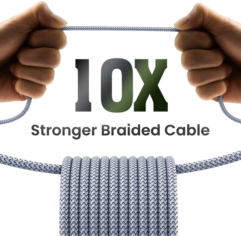 [Australia - AusPower] - [Apple MFi Certified] iPhone Charger Fast Charging 3-Pack 3FT Lightning Cable Nylon Braided iPhone Charger Cord Compatible with iPhone 14 13 12 11 Pro Max XR XS X 8 7 6 Plus SE iPad and More 3FT 