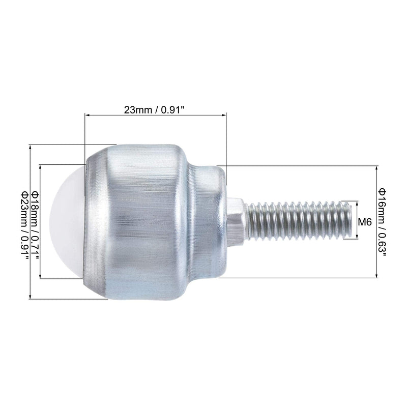 [Australia - AusPower] - uxcell Ball Transfer Bearing Unit 18mm 44Lbs Nylon Bolt-Fixing Type for Transmission Pack of 4 