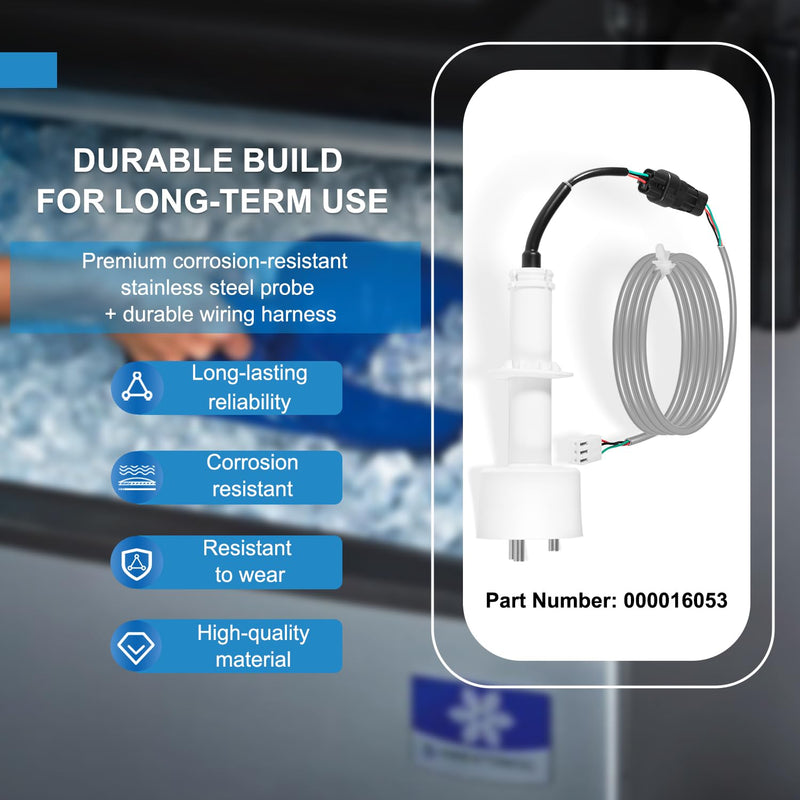 [Australia - AusPower] - 000016053 Ice Water Level Sensor Probe Kit with Harness Replacement for Manitowoc Commercial Ice Machines, Compatible with I0600, I1400, ID0522A, and More Models – Premium Ice Maker Parts 