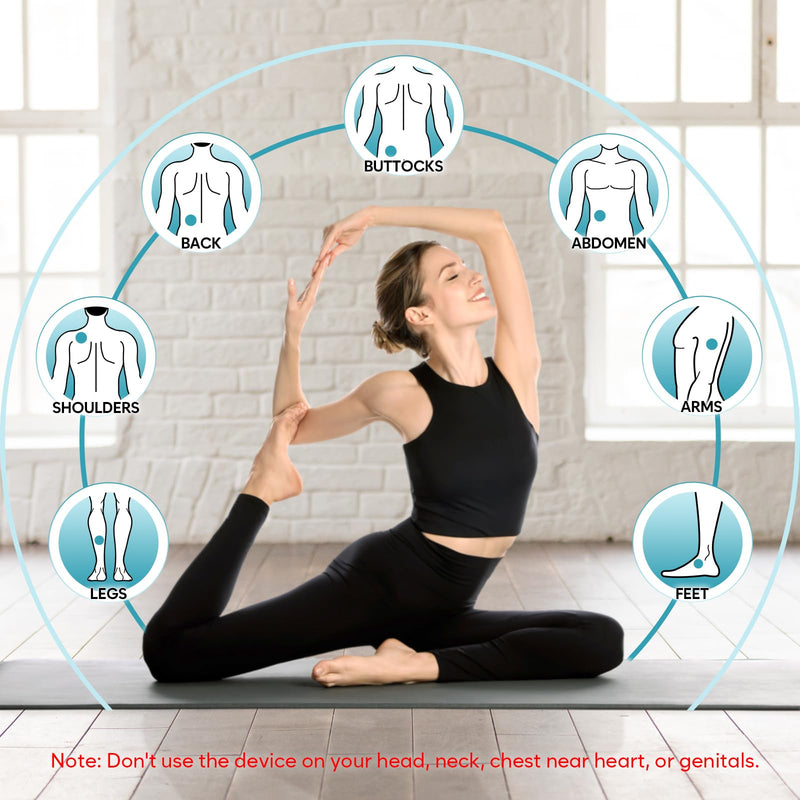 [Australia - AusPower] - Easy@Home Electronic TENS Unit: Pain Relief Therapy - EMS Pulse Massager Rechargeable Machine - Dual Channel 24 Modes 20 Intensities 16 Pads TENS and Powered Muscle Stimulator EHE020 White 