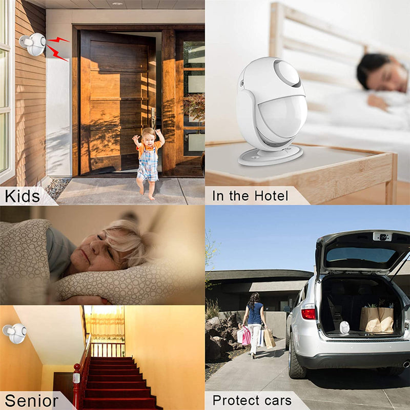 [Australia - AusPower] - 125dB Motion Sensor Alarm Indoor: Wireless Motion Detector Alarm with Siren (328ft Remote Control, Battery Operated) Portable Door Chime Bell Alert Burglar for Shop Home Shed RV 