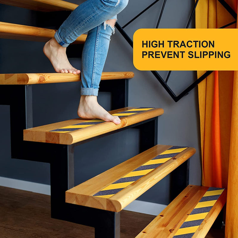 Qingluan Anti Slip Tape, Safety Non Slip Tape Outdoor Waterproof, High Adhesive Grip Tape for Stairs, Tread Step, Ramp, Skateboard, Caution to Keep from Slipping (Yellow/Black, 2 Inch x 33 Foot) 2 Inch x 33 Feet Yellow