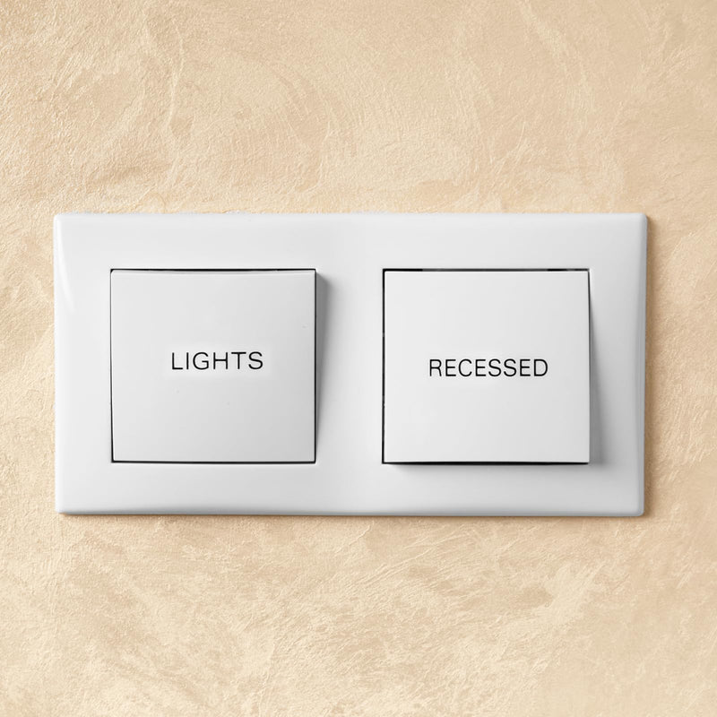 650 PCS Light Switch Labels Transparent Light Switch Stickers Identification Stickers Label for Home Kitchen Bathroom Office