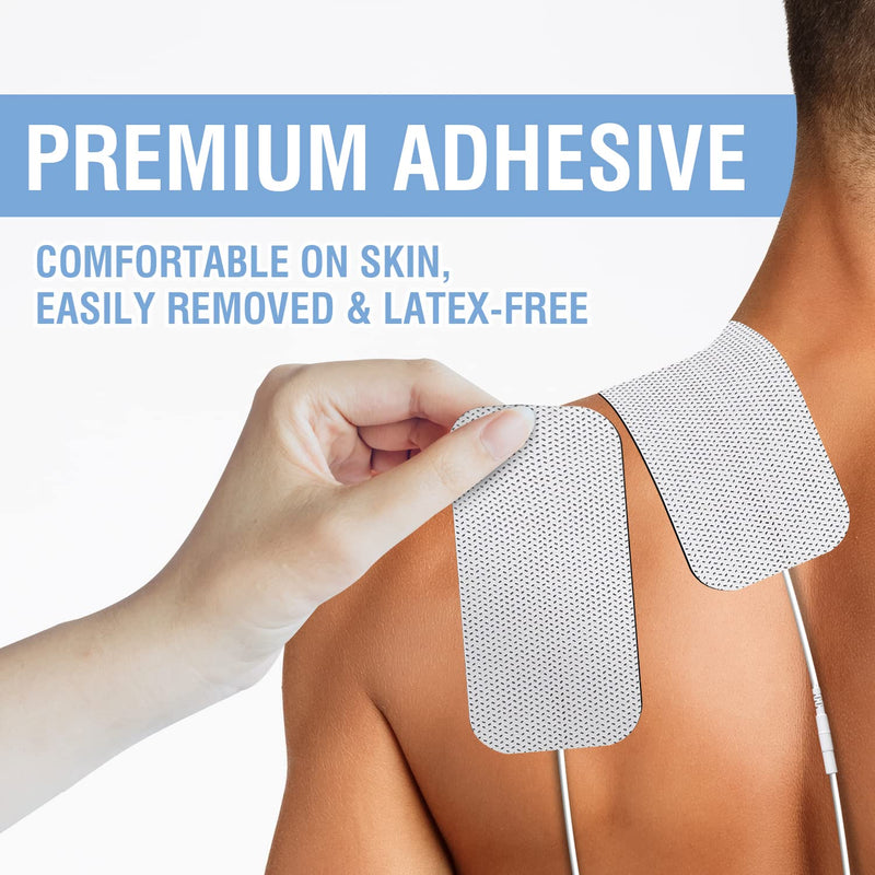 [Australia - AusPower] - TENS Unit Pads 2X4 20 Pcs Replacement Pads Electrode Patches for Electrotherapy 