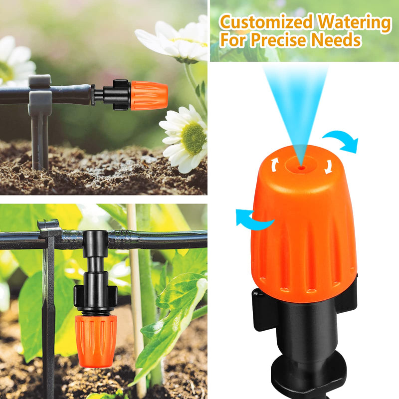 [Australia - AusPower] - 250 Pcs Drip Irrigation Fittings Kit for 1/4" Tubing：Gardrip 1/4 Inch Drip Irrigation Barbed Connectors (Nozzles, Nozzle Tees, Single Barbs, Couplings, Tees, Elbows, Plugs, Crosses) for Garden Systems Complete Kit with Box-250P 
