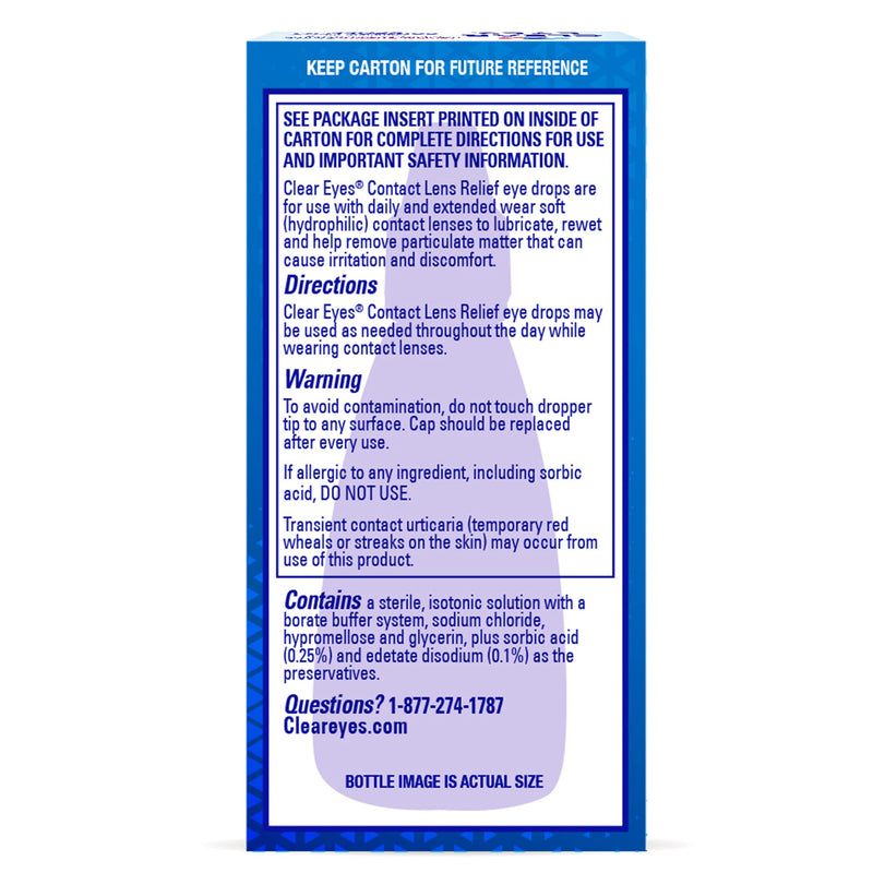 [Australia - AusPower] - Clear Eyes Contact Lens Relief Eye Drops, 0.5 Fl Oz 