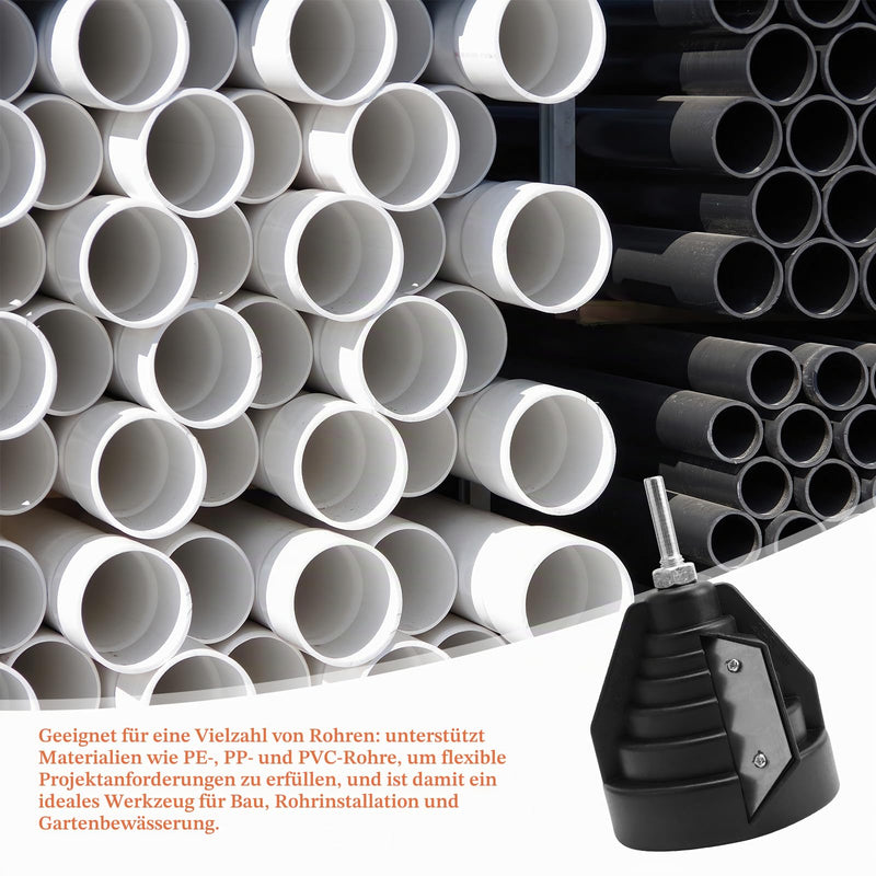 Fibre Pe Pipe Deburring for PVC Pipes for 20 25 32 40 50 63 mm | With drill connection, supports materials such as PE pipe, PP pipe, and PVC pipe, for construction, pipe installation a