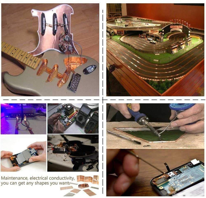 [Australia - AusPower] - Copper Foil Tape (4 inch X 33 FT) with Double-Sided Conductive Adhesive for Guitar & EMI Shielding,Stained Glass Making,Electrical Repairs,Paper Circuits,Soldering,Grounding,DIY Copper Tape 4 inch X 33 FT 