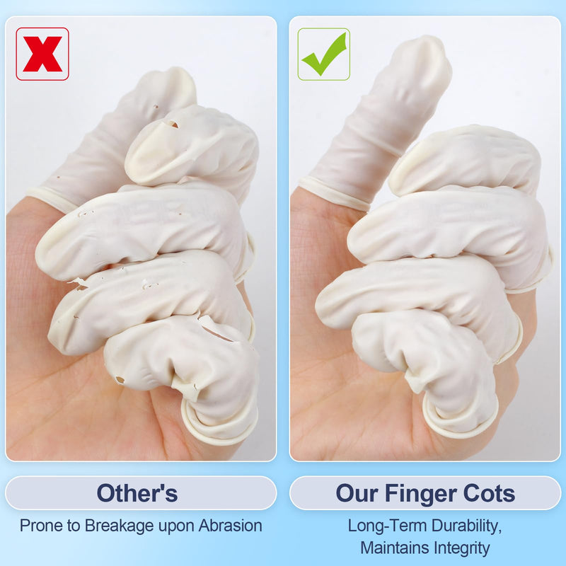 [Australia - AusPower] - Finger Cots Finger Gloves Disposable(Approx 480pcs),Medium Finger Protectors,Finger Covers Protection for Finger Tips,Thumb Protector for Electronic Repair, Handmade, Industrial Apply 