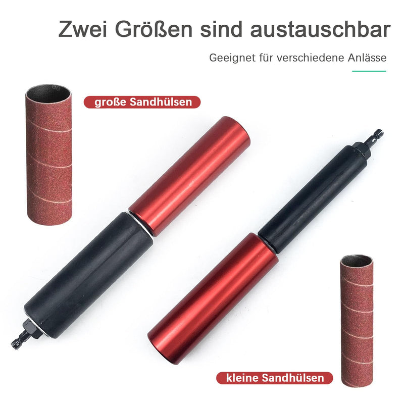 Handheld Rubber Grinding Drum, 1.5 Drill Grinding Mandrel Spindle Grinder Adapter for Drills and Drills, 10 Pieces Spindle Grinder Sleeves Drive Spindle Sander