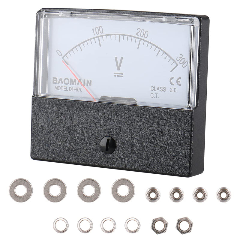 [Australia - AusPower] - Baomain Dh-670 DC 300v Volt Analog Panel Mount Meter Voltmeter 