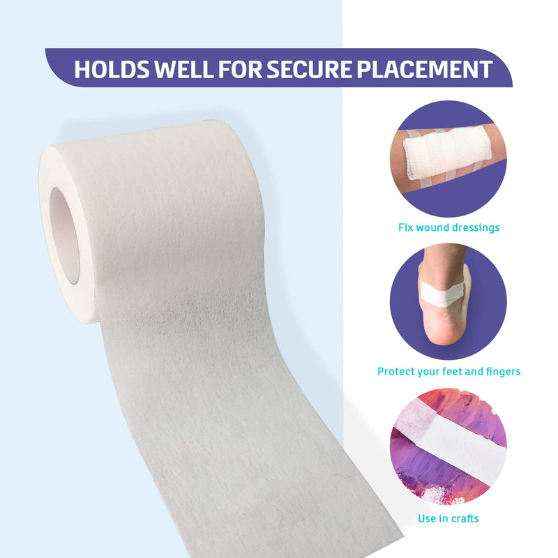 [Australia - AusPower] - Conkote Soft Paper Surgical Tape 2" x 10 Yards, Gentle Adhesion and Hypoallergenic, 6 Rolls White 