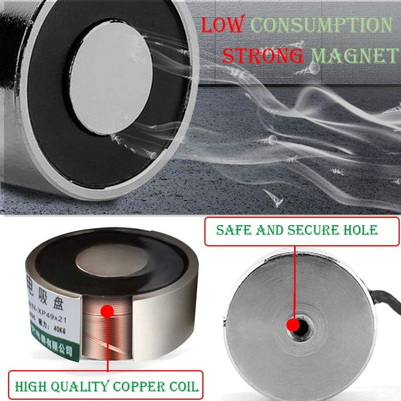 [Australia - AusPower] - 40Kg 88LB 12V 49mm Electric Lifting Magnet Electromagnet Solenoid 