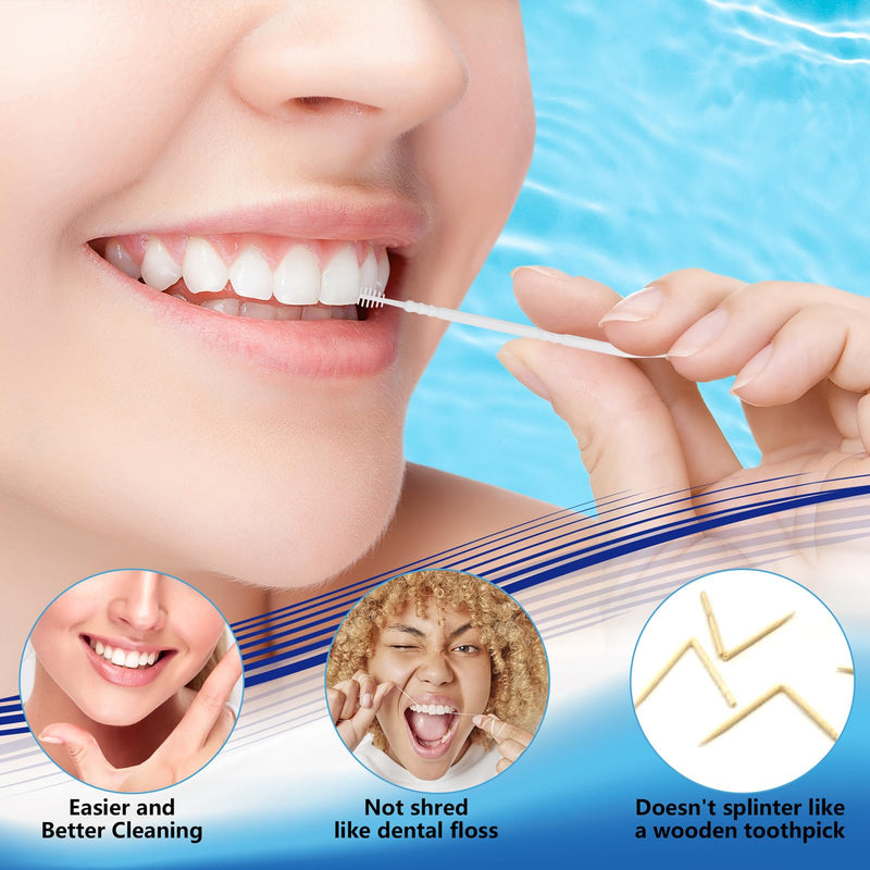 [Australia - AusPower] - Brushpicks Interdental Toothpicks,Soft Bristle Dental Floss Picks Toothpicks,Helps Removes Plaque and Debris Between Your Teeth 300PCS (Pack of 1) 1 Count (Pack of 300) 