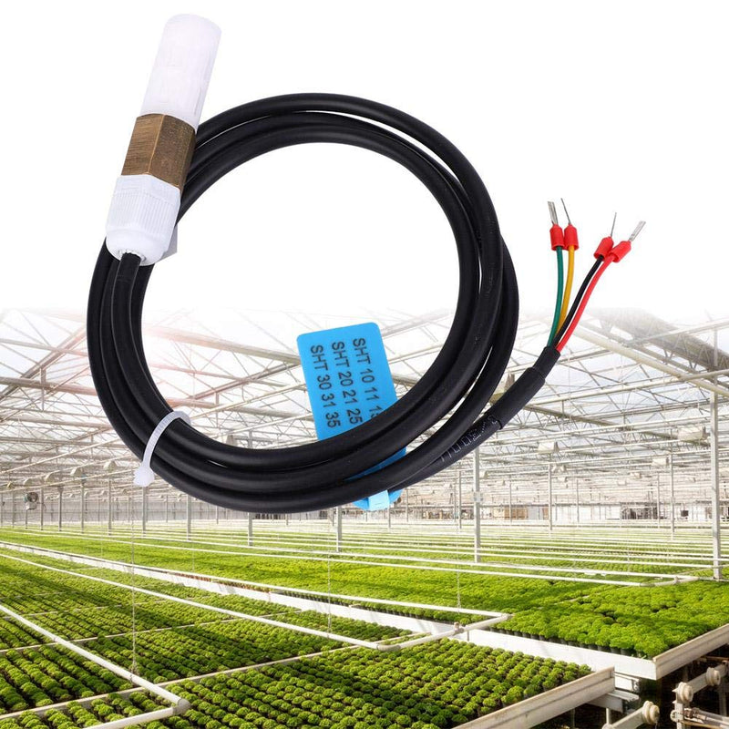 [Australia - AusPower] - FS400-SHT3X Temperature Humidity Sensor, Digital Temperature Humidity Sensor Copper Industrial Automation Plastic Housing for Soil () 