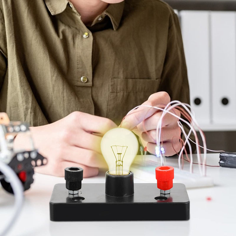 [Australia - AusPower] - Physics Laboratory Physics Laboratory 10PCS Mini Screw Bulb Socket Lamp Holder with Terminal, Physics Electrical Experiment Supplies Electricity Teaching Instruments 