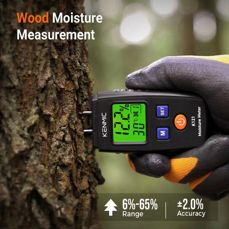 [Australia - AusPower] - Wood Moisture Meter Portable LCD Wood Moisture Detector with Digital Decibel Meter 