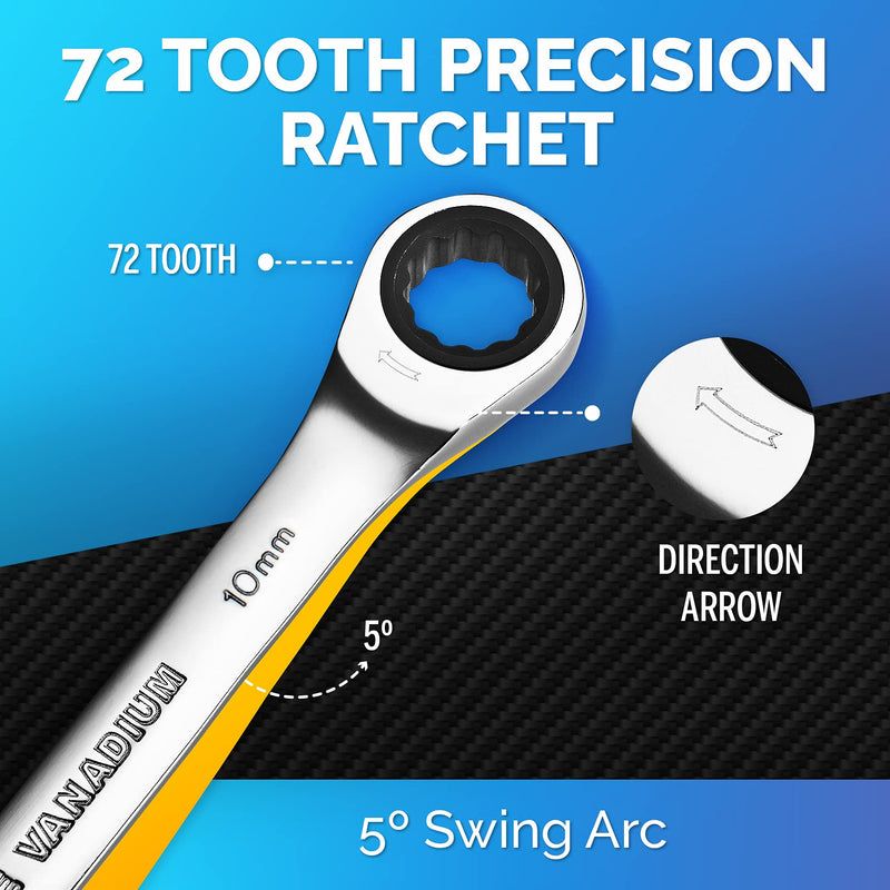[Australia - AusPower] - TOOLGUARDS 10mm Ratchet Wrench SLIM DESIGN 10mm Wrench 10 mm 