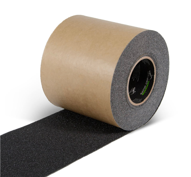 Gator Grip® 4 Inch x 60 Ft Anti-Slip Adhesive Tape, 60 Grit, Indoor/Outdoor, for Stairs, Docks, Boats & Ramps, Black, SG3104B 4 Inch x 60 Feet
