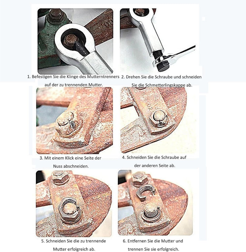 3 pieces nut separator nut remover 9-12 mm/12-16 mm/16-22 mm | Nut Remover Nut Splitter Remover Broken and Damaged Nuts Tool Set Extraction Tool