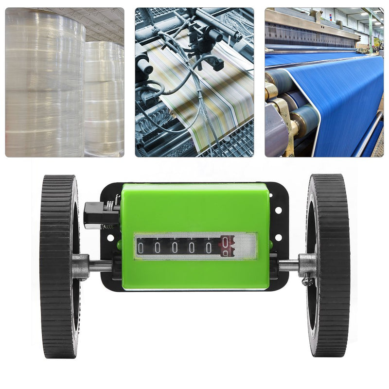 [Australia - AusPower] - Roller-Type Meter Counter, 6 Digit Meters Rolling Mechanical Length Counter For Measuring Textile, Printing, Artificial Leather, With Counter Range: 0-99999.9 Meters 