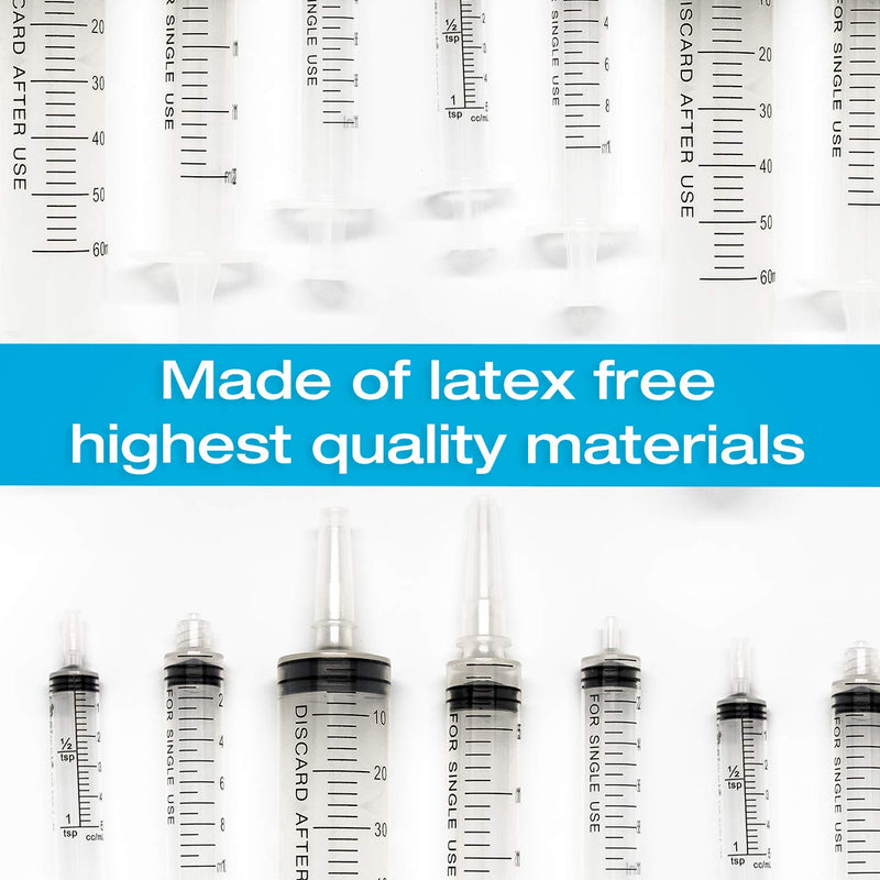 [Australia - AusPower] - 1ml Syringe Without Needle Luer Slip 100 Pack by Tilcare - Sterile Plastic Medicine Droppers for Children, Pets or Adults – Latex-Free 