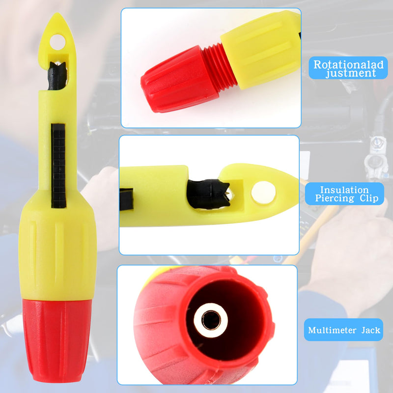 [Australia - AusPower] - 2Pcs Insulation Piercing Probe, Wire Insulation Piercing Clip, Multimeter Test Probe Tools for Voltage Voltmeter Thermometer Detect Automotive Electrical Circuit Testing 