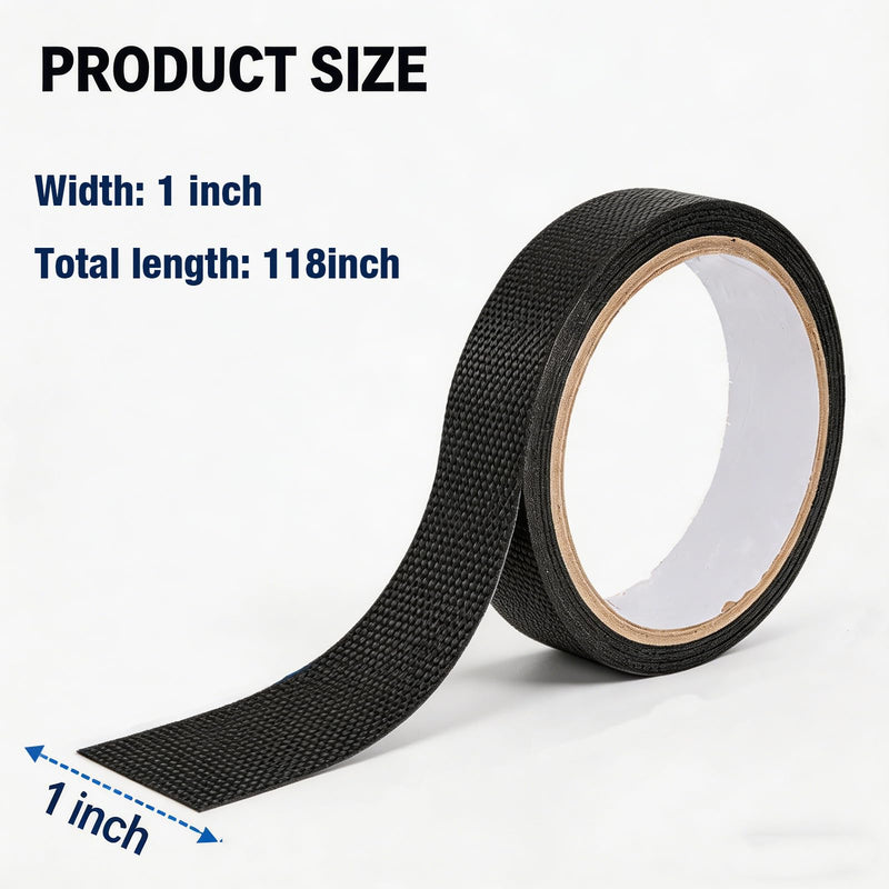 Rubber Grip Tape,1 in x 10 Ft Ultra-Thin Strong Adhesive, Anti-Slip, Waterproof, Heat Resistant Tape for Handles and Contact Surfaces