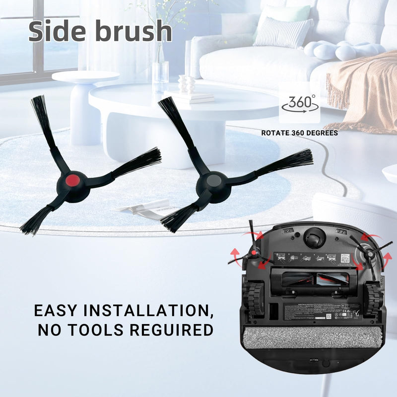 [Australia - AusPower] - Replacement Parts Kit Compatible With Eufy Omni E25 / E28, Vacuum Cleaner Accessories Includes:2 Mop Roller Brush,1 Set Main Brush,6-Side Brush,4-Filter,6-Disposal Dust Bags E25/E28 
