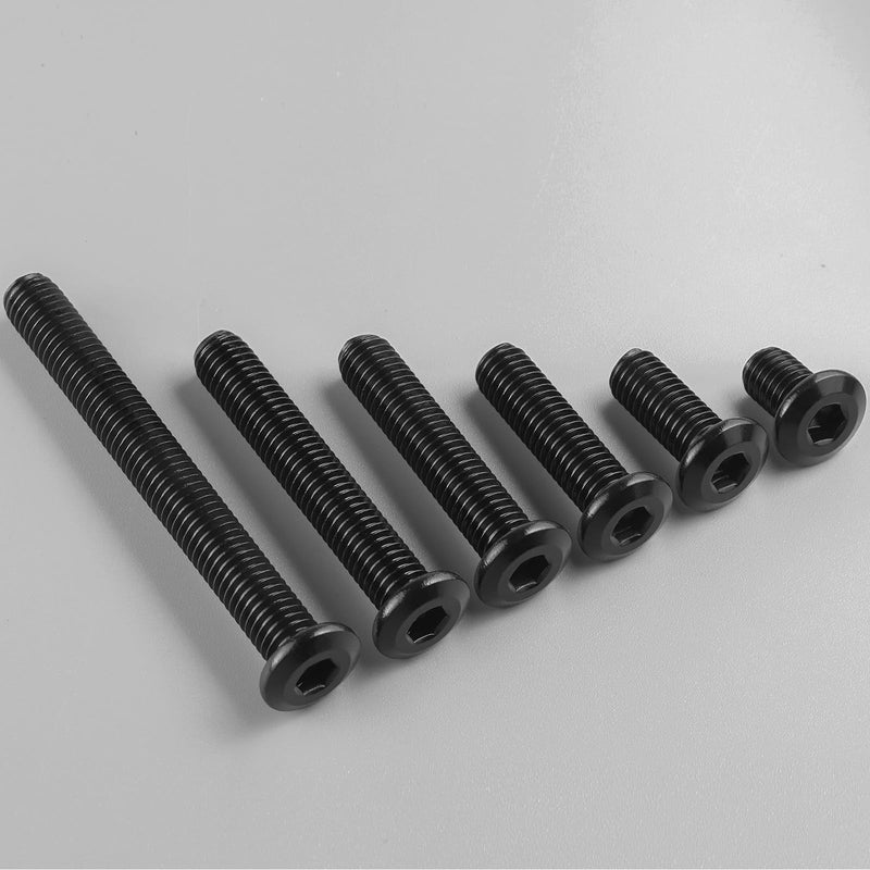 [Australia - AusPower] - M6-1.0 x 35mm Flat Head Hex Socket Cap Screws Bolts 10Pcs, M6 Bolt 304 Stainless Steel Black Zinc Plated, Full Thread, with Hex Spanner M6 x 35mm 10 