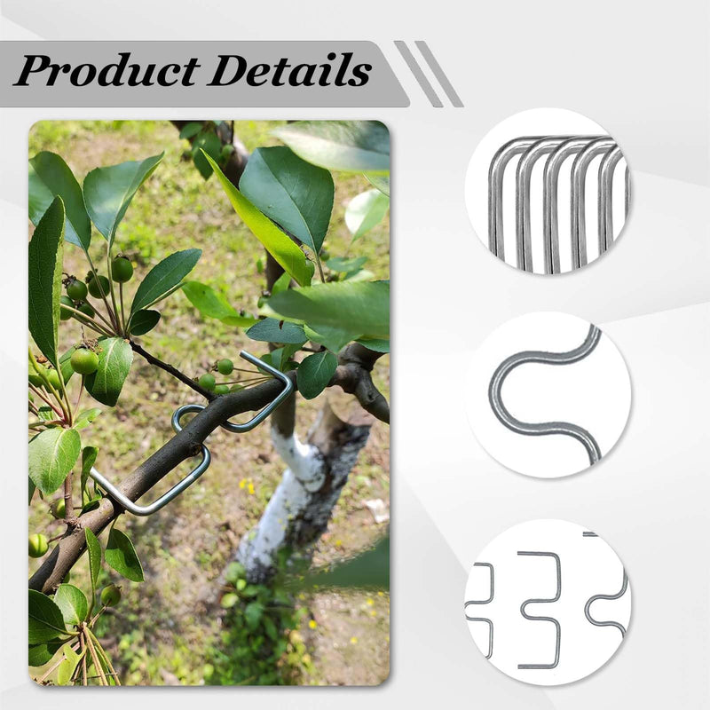 Branch Puller Holder for Fruit Branches, Fruit Tree Support Tools Set - 24 Pieces M-Shape Fruit Trees Support for Different Thicknesses of Branches, Fruit Trees Aesthetic Cultivation Tool
