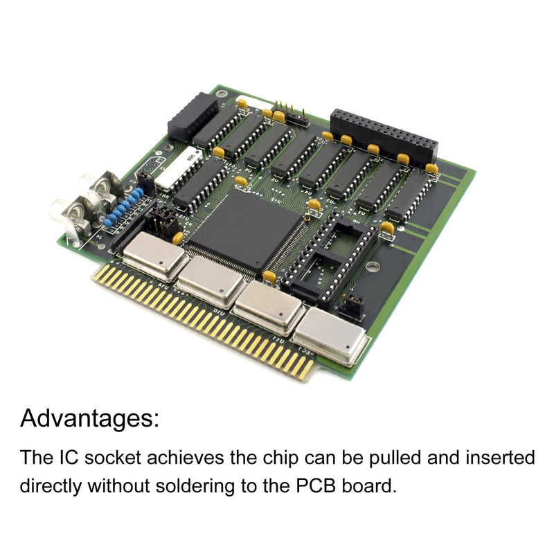 [Australia - AusPower] - sourcing map DIP IC Chip Socket Adapter Flat Pin 32P 2.54 mm Pitch 15 mm IC Socket for PCB Board Chip, Pack of 30 34P 