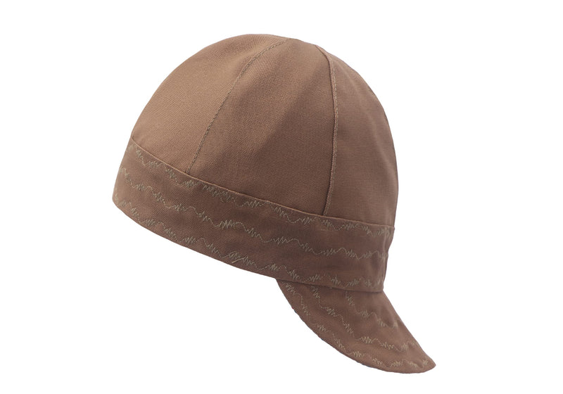 [Australia - AusPower] - BOCOMAL Welding Cap HRC2 Flame Resistant 10OZ Durable Cotton Canvas Duck 6 pannel Welder Caps Brown 7 3/8 