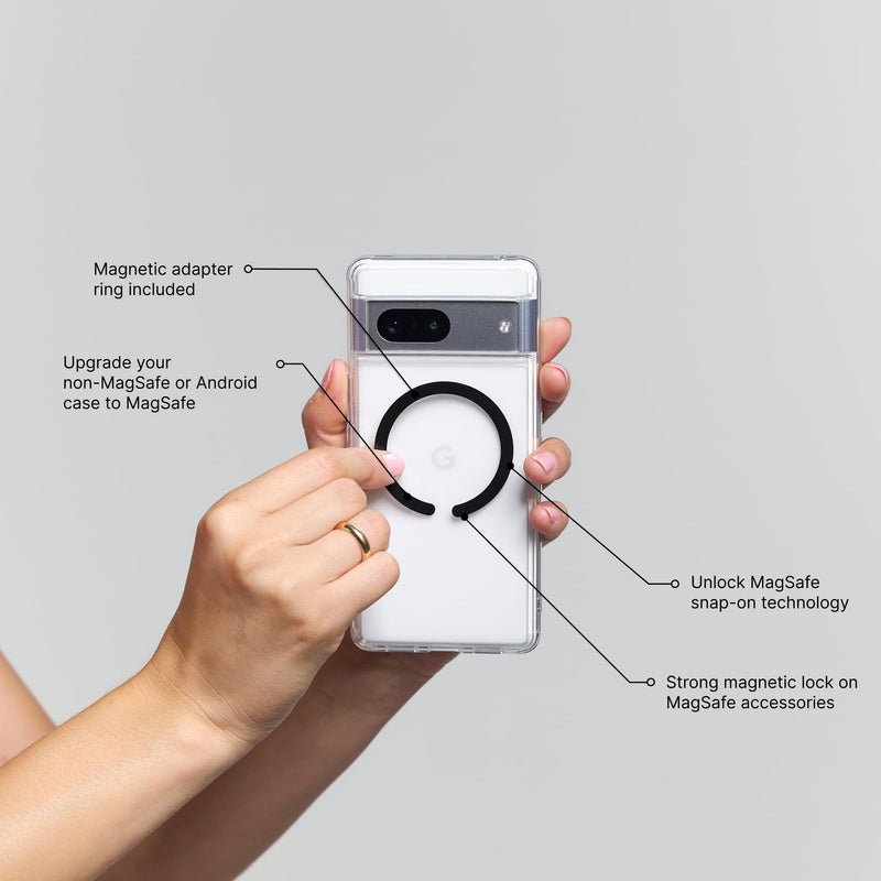 [Australia - AusPower] - PopSockets Phone Wallet with Expanding Grip and Adapter Ring for MagSafe®, Phone Card Holder, Wireless Charging Compatible, Wallet Compatible with MagSafe® - Black 
