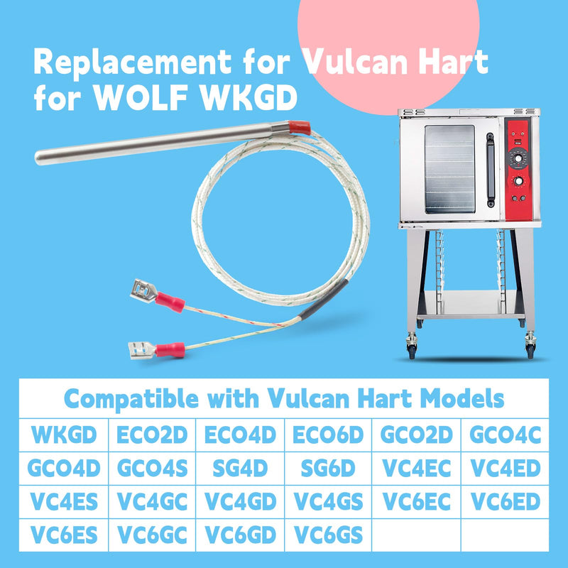 [Australia - AusPower] - 353589-1 Temperature Sensor Probe Compatible with Vulcan Hart Commercial Oven WKGD ECO2D ECO4D ECO6D GCO2D GCO4S SG4D SG6D VC4EC VC4GD VC4GS VC6EC VC6ED Replace 44-1235 00-353589-00001 VH353589-1 