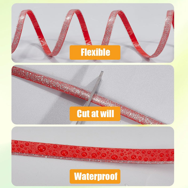 CRASPIRE 20Ft x 1/3" Caulk Strip Self Adhesive Caulking Sealing Tape for Bathroom Waterproof White Narrow PVC Ceramic Corner Tile Gap Sealant Molding Trim Edge Decorative for Kitchen Toilet Bathtub Gray 19.69ftx0.3in(6mx7.5mm)