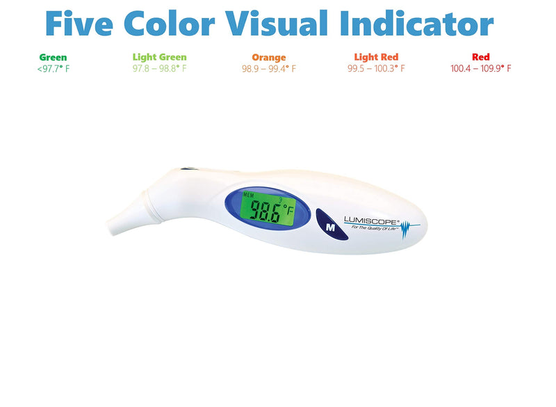 [Australia - AusPower] - Graham-Field Lumiscope 2215 Digital Ear Thermometer, White 