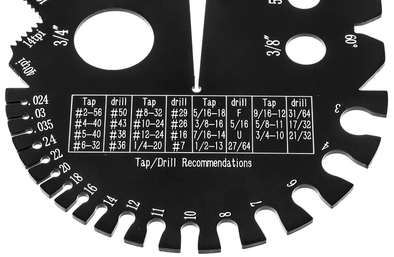 [Australia - AusPower] - WEN ME210G Metric and Imperial Metal Thread Pitch Multi-Gauge with Carrying Case, Two Pack, Black 