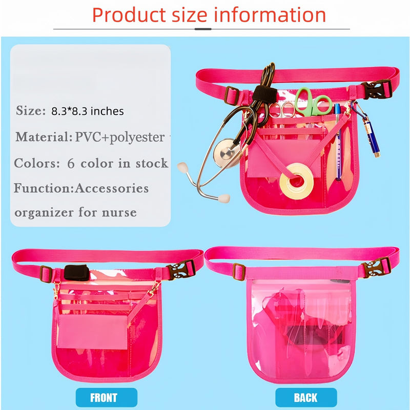 [Australia - AusPower] - Nurse Fanny Pack Medical Waist Bag Medical Gear Pockets Storage for Stethoscopes,Bandage Scissors and Other Medical Supplies（Fluorescent Green） Fluorescent green 