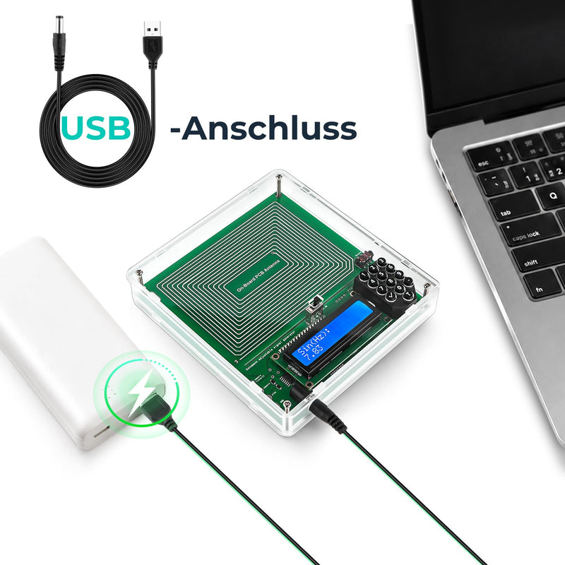 Schumann Frequency Generator Device, 7.83 Hz Adjustable (0.01 Hz to 100,000 Hz) Schumann Resonance Generator with USB-C & Display Low Frequency Sine Wave Resonator for Sleep, Relaxation & Stress