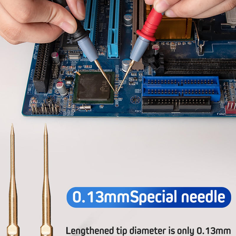 [Australia - AusPower] - Multimeter Test Leads Kit with Alligator Clips, 12Pcs Professional Multimeter Probe Kit with Replaceable Alligator Clips 1000V 20A 12 
